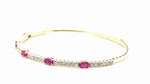 18K Solid Gold 3.00 Ct Natural Diamond Flexi Bangle - Detail | Riyanika Jewels