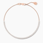 18K Solid Gold Lab Grown Diamond Tennis Bracelet – Dainty & Stackable - Close Up | Riyanika Jewels