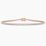 14K Solid Gold Lab Grown Diamond 2.00mm Tennis Bracelet | 4 Prong Wedding Gift for Women