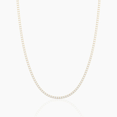 18k Solid Gold Flexible Natural Diamond Tennis Choker Necklace For Women