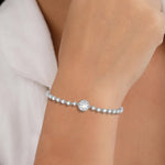 18k Solid Gold Lab Grown Diamond Tennis Bracelet | Stackable Bracelet - View 8 | Riyanika Jewels