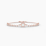 14K Solid Gold Lab Grown Diamond Tennis Bracelet | Stackable Bracelet