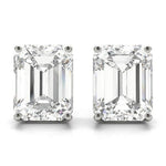 14K 1ct Lab Grown Diamond Emerald Cut Stud Earrings