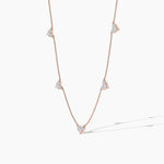 14K Solid Gold Lab Grown Diamond Station Necklace