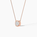 14K Lab Grown Diamond Halo Necklace