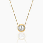 14K Natural Diamond Halo Necklace