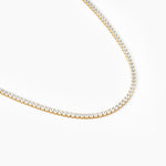 18k Solid Gold Flexible Natural Diamond Tennis Choker Necklace For Women - View 7 | Riyanika Jewels