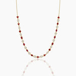 18k Solid Gold Natural Diamond Tennis Necklace in Bezel Set