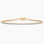 18k Solid Gold Natural Diamond Tennis Bracelet