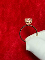 14K 4ct Natural Diamond Cushion Cut Solitaire Engagement Ring