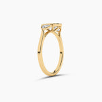 18k Solid Gold Natural Diamond Promise Ring | Weeding Ring - Alternate Angle | Riyanika Jewels