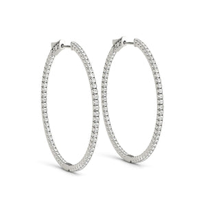 14K 1.5ct Lab Grown Diamond Hoop Earrings