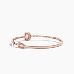 14K Natural Diamond Halo Bangle