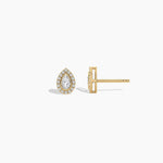 14K Lab Grown Diamond Bezel Stud Earrings