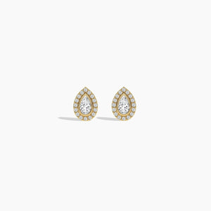 14K Lab Grown Diamond Bezel Stud Earrings