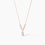 18k Solid Gold Natural Diamond Drop Necklace | Riyanika Jewels
