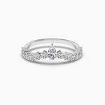 14K Solid Gold Lab Grown Diamond Curved Wedding Band