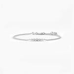 18k Solid Gold Round Cut Natural Diamond Five Stone Bracelet - Detail | Riyanika Jewels