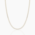 14K Solid Gold Flexible Lab Grown Diamond Tennis Choker Necklace | Layering Necklace