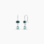 14K Solid Gold Multi-shape Natural Diamond Huggie Earrings