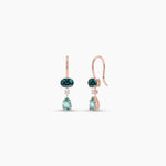 14K Solid Gold Multi-shape Natural Diamond Huggie Earrings