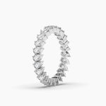 18K Lab Grown Diamond Pear Cut Eternity Ring