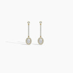 14K Lab Grown Diamond Halo Earrings