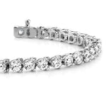 18K Solid Gold 2ct Lab Grown Diamond Tennis Bracelet - Alternate Angle | Riyanika Jewels