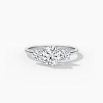 14K Lab Grown Diamond Three Stone Engagement Ring