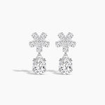 18k Solid gold Pear Shape Natural Diamond Dangle Earring - View 7 | Riyanika Jewels