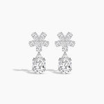 14K Natural Diamond Pear Cut Earrings