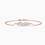 18k Solid Gold Natural Diamond Bracelet | Chain Bracelet for Women | Riyanika Jewels