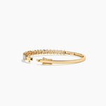 18k Solid Gold Lab Grown Diamond Bangle Bracelet For Women - Side View | Riyanika Jewels