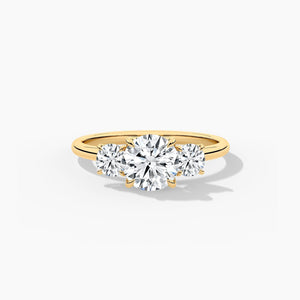 14K Lab Grown Diamond Three Stone Engagement Ring