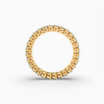 18k Solid Gold Marquise Cut Lab Grown Diamond Band - View 8 | Riyanika Jewels