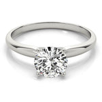 18K Solid Gold 1 CT Round Cut Solitaire Engagement Ring