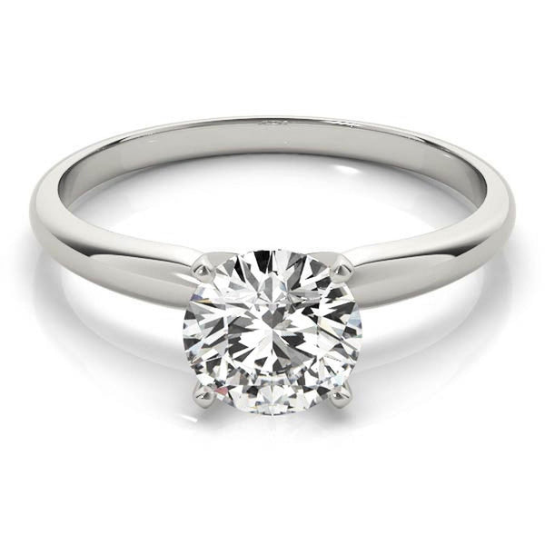 18K Solid Gold 1 CT Round Cut Solitaire Engagement Ring