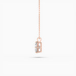 14K Natural Diamond Solitaire Pendant Necklace