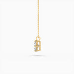18k Solid Gold Natural Diamond Minimalist Solitaire Pendant Necklace - View 6 | Riyanika Jewels