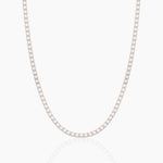 14K Solid Gold Flexible Lab Grown Diamond Tennis Choker Necklace | Layering Necklace