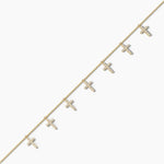 14K Natural Diamond Round Cut Necklace