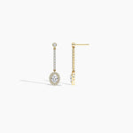 14K Lab Grown Diamond Halo Earrings