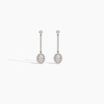 14K Lab Grown Diamond Halo Earrings