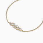 18k Solid Gold Natural Diamond Bracelet | Chain Bracelet for Women - Detail | Riyanika Jewels