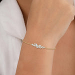 18k Solid Gold Natural Diamond Bracelet | Chain Bracelet for Women - View 7 | Riyanika Jewels