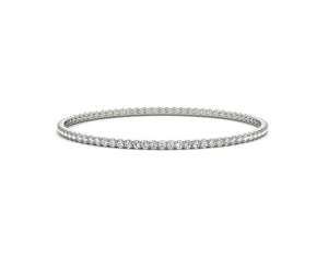 18K Solid Gold 1.75 CT Natural Diamond Full Eternity Bangle Bracelet