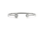 18K Solid Gold 1.50 CT Natural Diamond Open Flexi Bangle - Detail | Riyanika Jewels