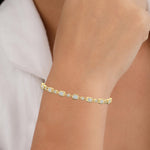 14K Natural Diamond Bezel Tennis Bracelet