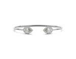 14K 1.75ct Lab Grown Diamond Pear Cut Halo Bangle