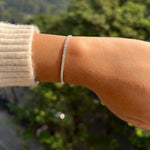 18K Solid Gold Natural Diamond Tennis Bracelet – Dainty & Stackable - View 9 | Riyanika Jewels